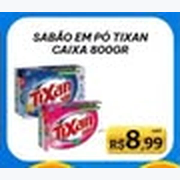 Recorte do encarte de Sabão em Pó Tixan