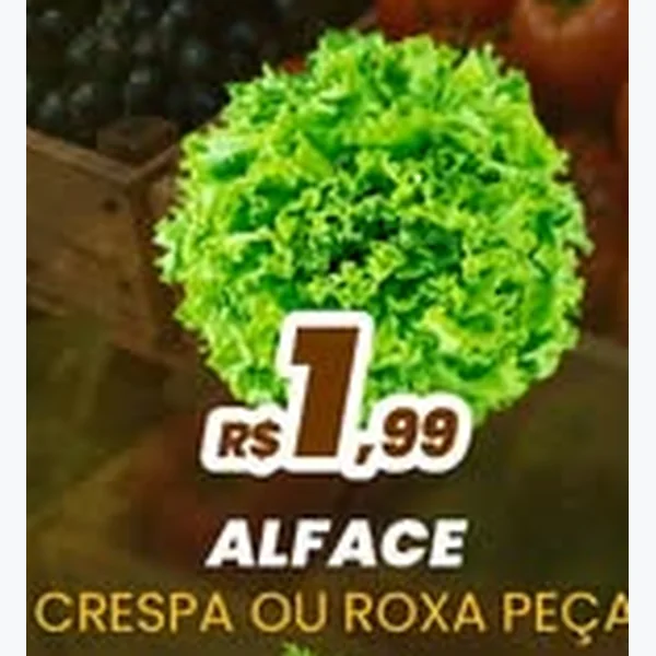 Recorte do encarte de Alface Roxa