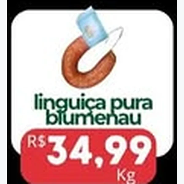 Recorte do encarte de Linguiça Pura Blumenau