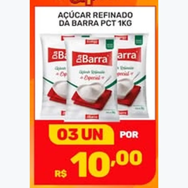 Recorte do encarte de Açúcar Refinado Da Barra