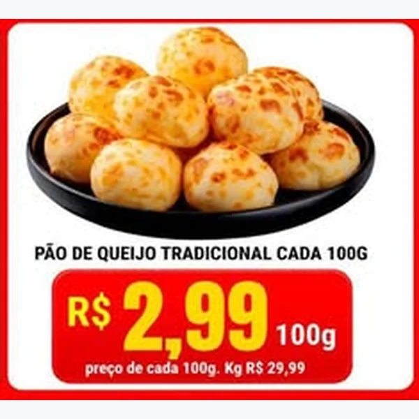 Recorte do encarte de Pão de Queijo Tradicional