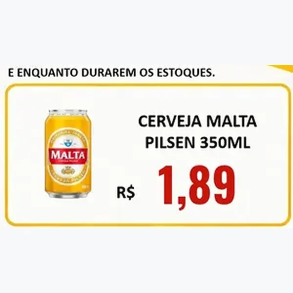 Recorte do encarte de Cerveja Pilsen Malta 350 ml