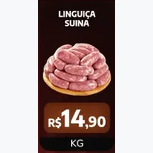 Recorte do encarte de Linguiça Suína