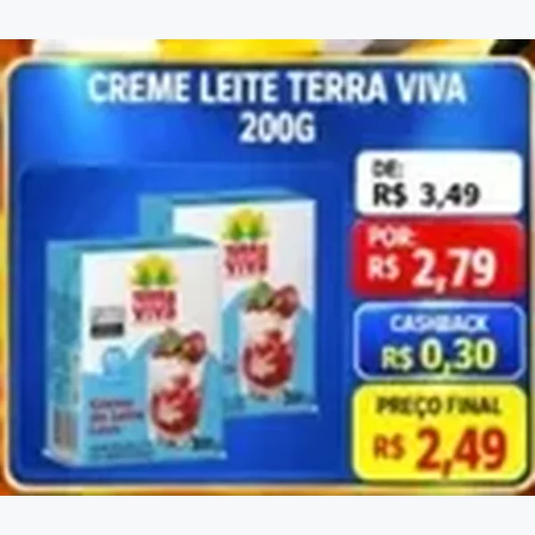 Creme de Leite Terra Viva 200 g