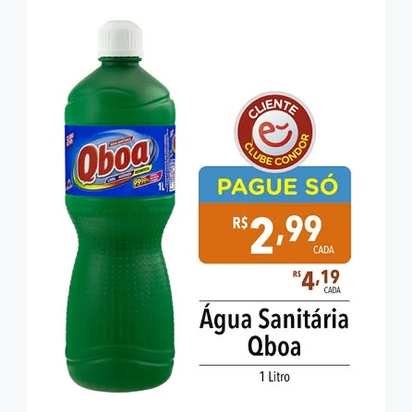 Água Sanitária Qboa 1 L