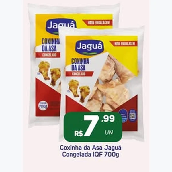 Recorte do encarte de Coxinha da Asa Congelada Iqf Jaguá 700 g