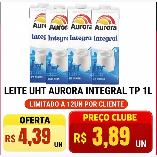 Leite Uht Integral Aurora 1 L