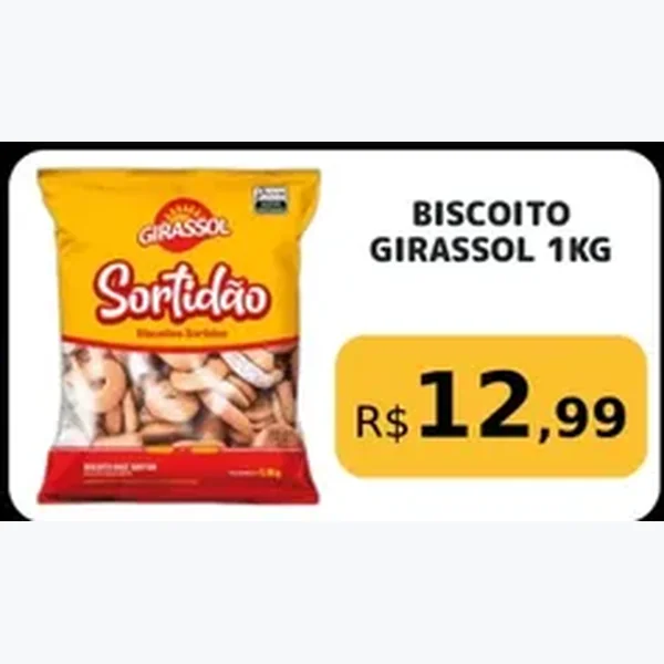 Recorte do encarte de Biscoito Sortidão Girassol 1 kg