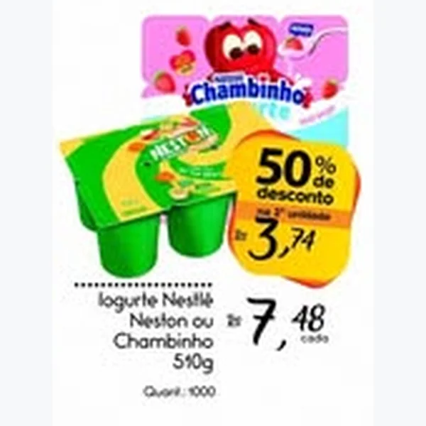 Recorte do encarte de Iogurte Chambinho 510 g