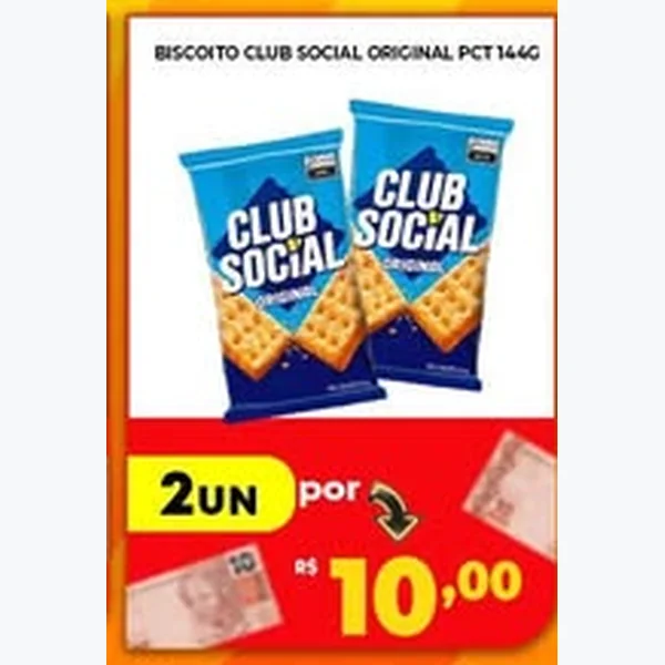 Recorte do encarte de Biscoito Club Social 144 g