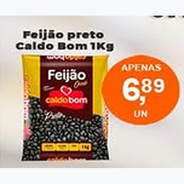 Recorte do encarte de Feijão Preto Caldo Bom 1 kg