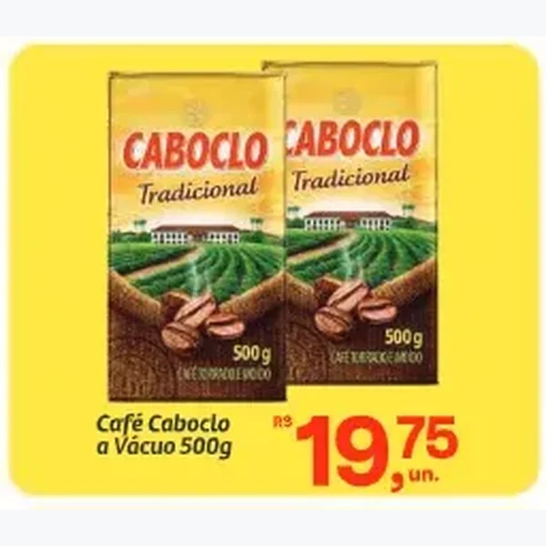 Recorte do encarte de Café a Vácuo Caboclo 500 g