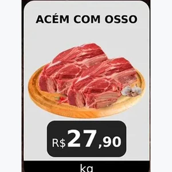Recorte do encarte de Acém com Osso