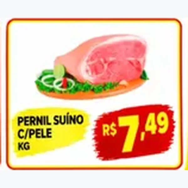 Recorte do encarte de Pernil Suíno C/pele