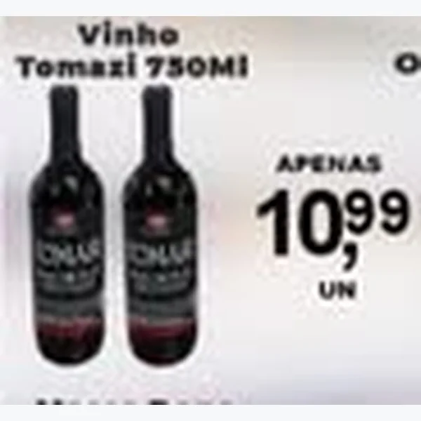 Recorte do encarte de Vinho Tomazi 750 ml