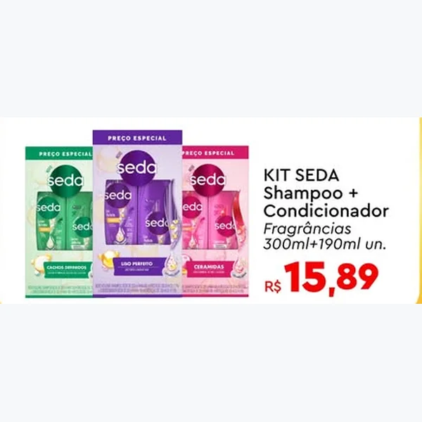 Shampoo + Condicionador Seda 300 ml