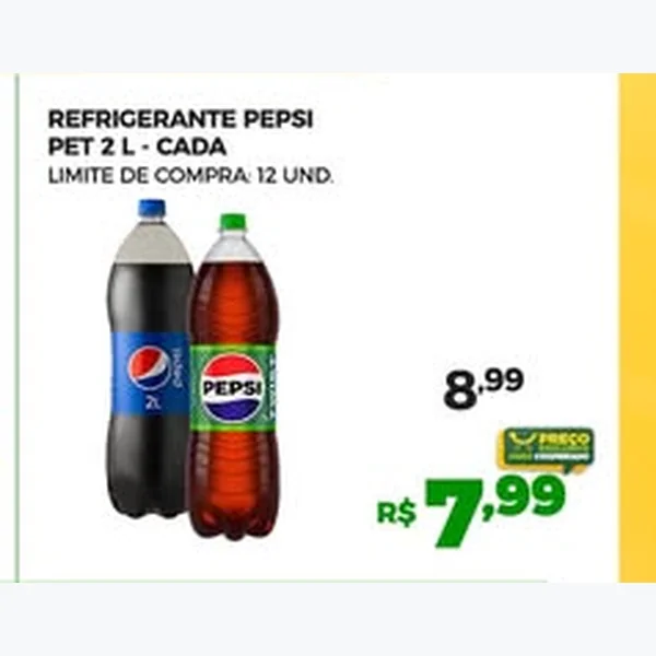 Recorte do encarte de Refrigerante Pepsi 2 L