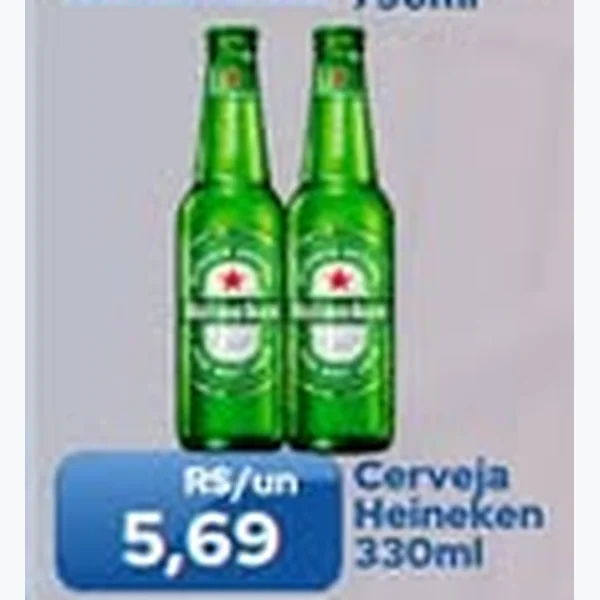 Recorte do encarte de Cerveja Heineken 330 ml