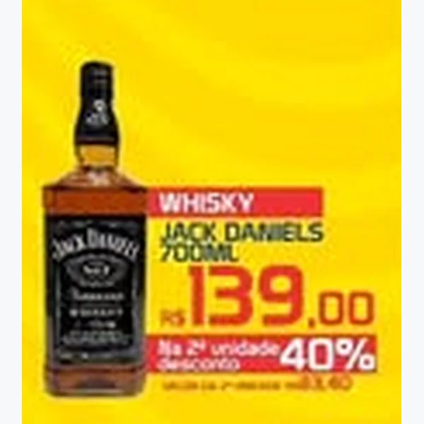 Recorte do encarte de Whisky Jack Daniel's 700 ml