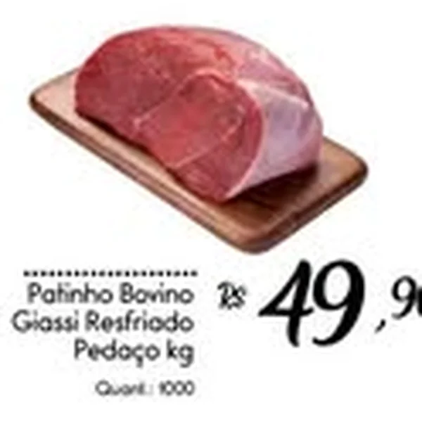 Patinho Bovino Resfriado Pedaço Giassi