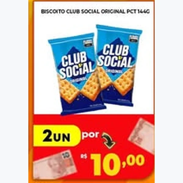 Recorte do encarte de Biscoito Original Club Social 144 g