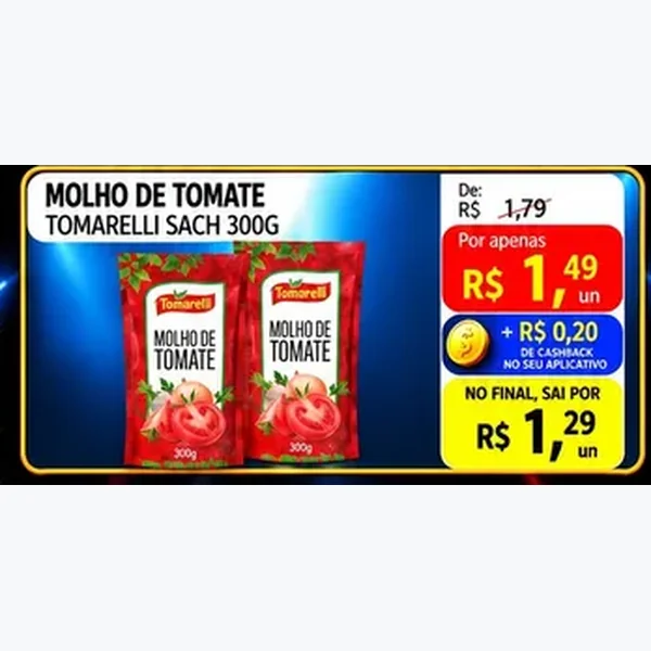 Molho de Tomate Tomarelli 300 g