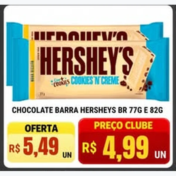 Chocolate Barra Hersheys 80 g