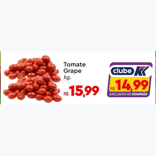 Recorte do encarte de Tomate Grape