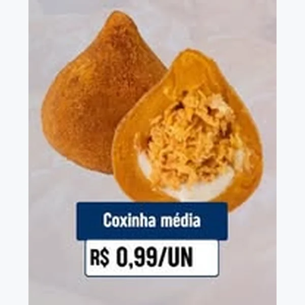 Recorte do encarte de Coxinha Média