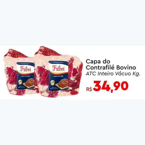 Recorte do encarte de Capa do Contrafilé Bovino Atc Inteiro Vácuo Friboi