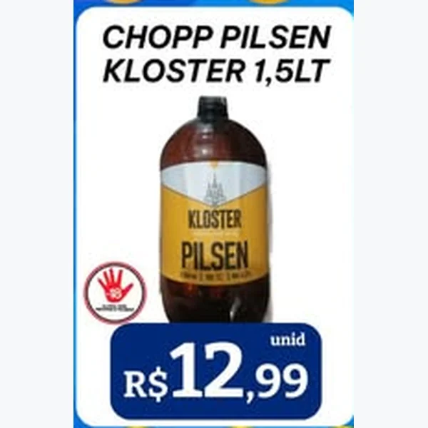 Recorte do encarte de Chopp Pilsen Kloster 1,5 L