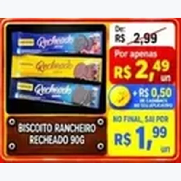 Biscoito Recheado Rancheiro 90 g