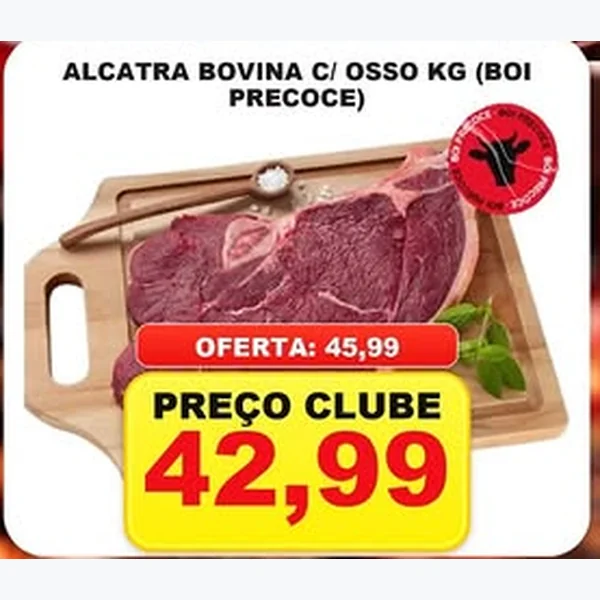 Recorte do encarte de Alcatra Bovina C/ Osso Boi Precoce