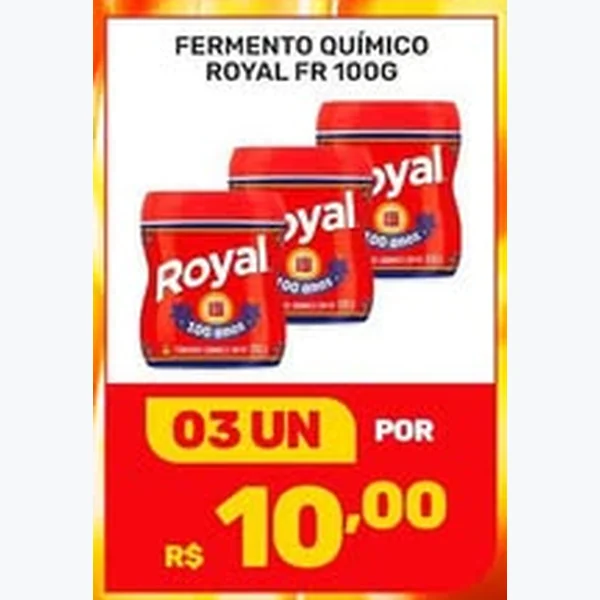 Recorte do encarte de Fermento Químico Royal 100 g