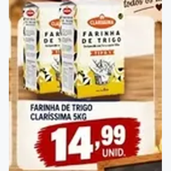 Recorte do encarte de Farinha de Trigo Claríssima 5 kg