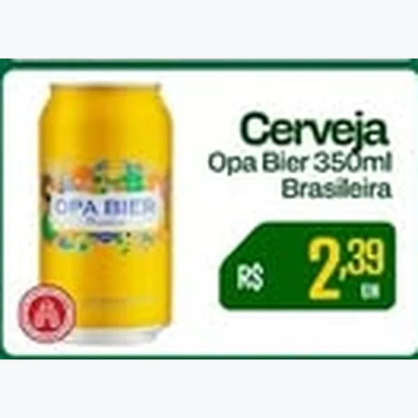 Recorte do encarte de Cerveja Opa Bier 350 ml