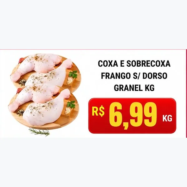Coxa e Sobrecoxa de Frango sem Dorso
