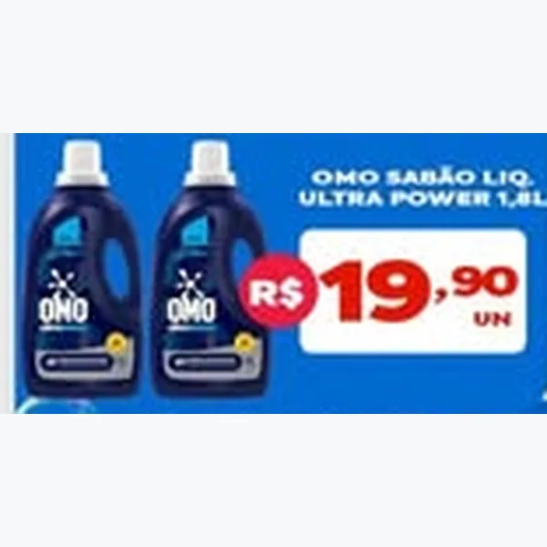 Sabão Líquido Ultra Power Omo 1,8 L