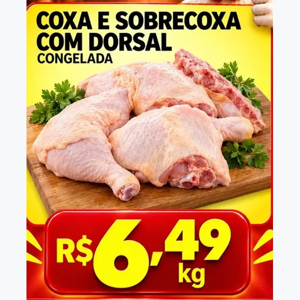Coxa e Sobrecoxa com Dorsal Congelada
