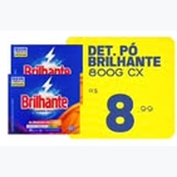 Recorte do encarte de Detergente em Pó Brilhante 800 g