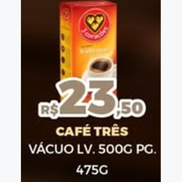 Recorte do encarte de Café 3 Corações 475 g