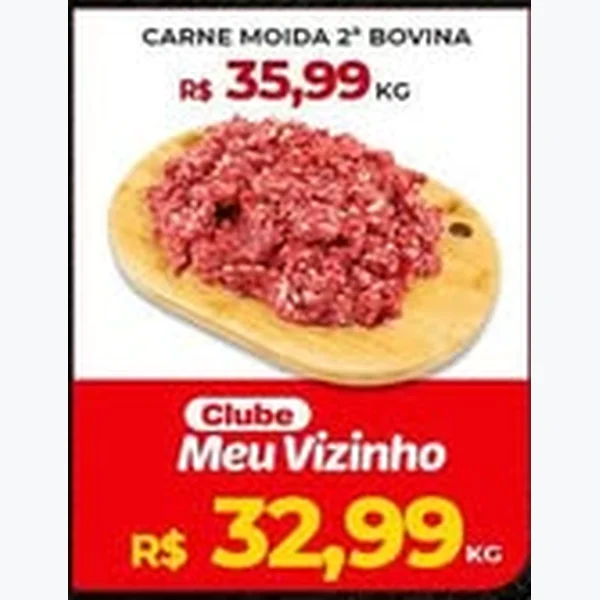 Recorte do encarte de Carne Moída 2ª Bovina