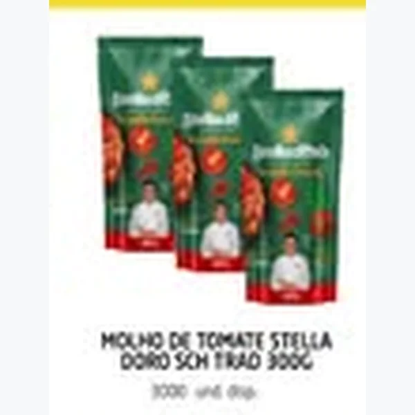 Recorte do encarte de Molho de Tomate Tradicional Stella Doro 300 g