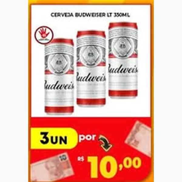 Recorte do encarte de Cerveja Budweiser 350 ml