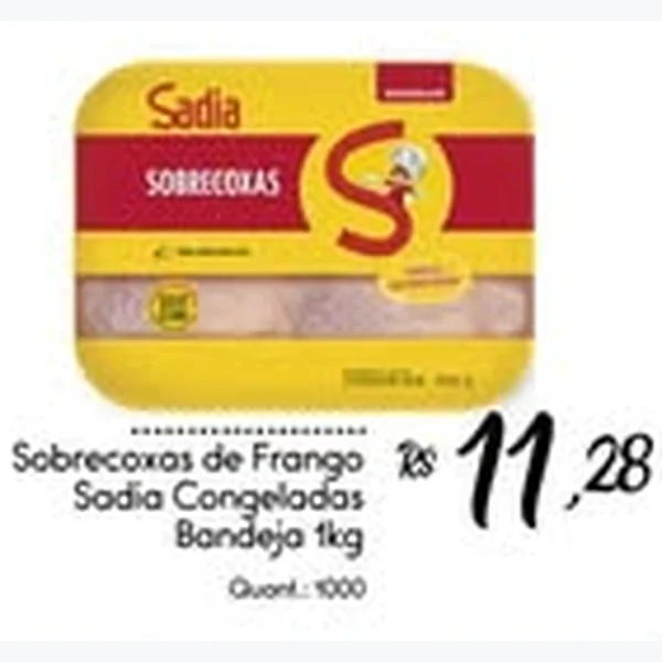 Recorte do encarte de Sobrecoxas de Frango Sadia 1 kg