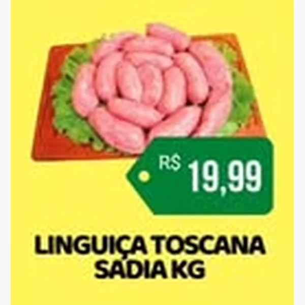 Recorte do encarte de Linguiça Toscana Sadia