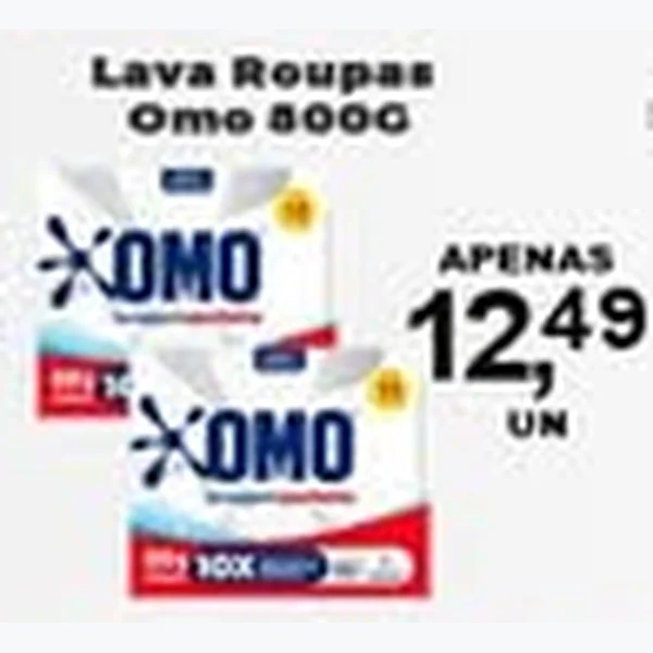Recorte do encarte de Lava Roupas Omo 800 g