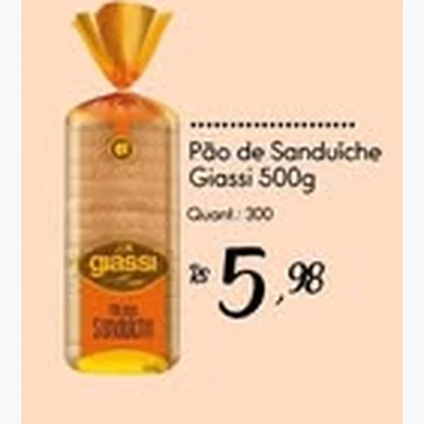 Pão de Sanduíche Giassi 500 g