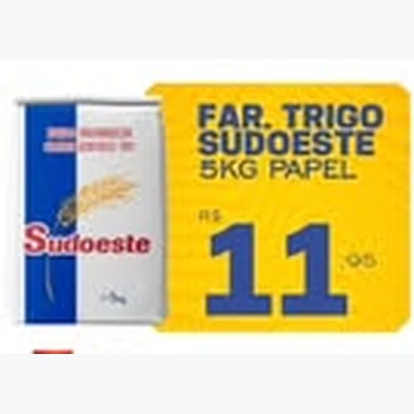 Recorte do encarte de Farinha de Trigo Sudoeste 5 kg