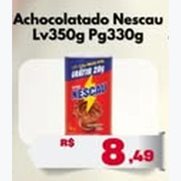 Recorte do encarte de Achocolateado Nescau